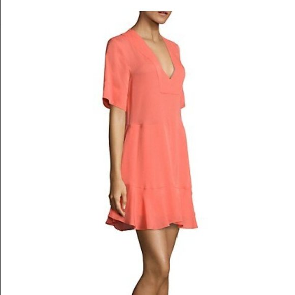 NWT ALC Delaney Silk Dress Orange Sz 0 (XS) - Picture 1 of 7